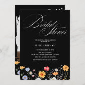 ワイルドフラワー素朴ブライダルバッシュ 招待状 (正面/裏面)