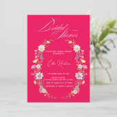 ワイルドフラワー素朴ブライダルバッシュ 招待状 (スタンド正面)