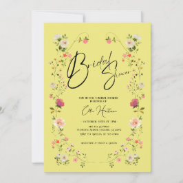 ワイルドフラワー素朴ブライダルバッシュ 招待状