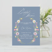 ワイルドフラワー素朴ブライダルバッシュ 招待状 (スタンド正面)