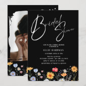 ワイルドフラワー素朴ブライダルバッシュ 招待状 (正面/裏面)