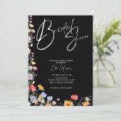 ワイルドフラワー素朴ブライダルバッシュ 招待状 (スタンド正面)