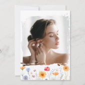 ワイルドフラワー素朴ブライダルバッシュ 招待状 (裏面)