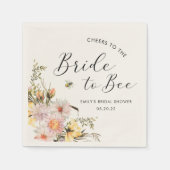 ワイルドフラワー素朴ブライドへビーブライダルシャワー スタンダードカクテルナプキン (正面)