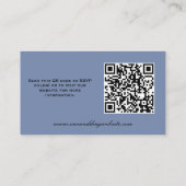 ワイルドフラワー素朴ブーケブルー結婚のウェブサイト エンクロージャーカード (裏面)