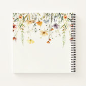 ワイルドフラワー素朴ベイビーシャワー招待帳 ノートブック (裏面)