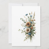 ワイルドフラワー素朴ベイビーシャワー招待状 招待状 (裏面)