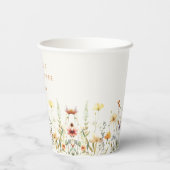 ワイルドフラワー素朴ベイビーシャワー紙カップ 紙コップ (裏面)