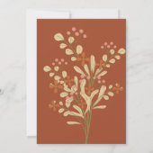 ワイルドフラワー素朴ボエレガントホブライダルシャワー 招待状 (裏面)