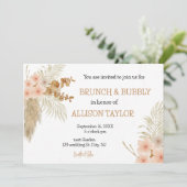 ワイルドフラワー素朴ボエレガントホブライダルシャワー 招待状 (スタンド正面)