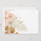 ワイルドフラワー素朴ボエレガントホブライダルシャワー 招待状 (裏面)