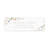 ワイルドフラワー素朴ボエレガントホ差出人住所 ラベル (正面)