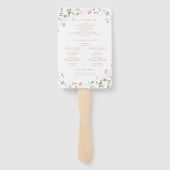 ワイルドフラワー素朴ボエレガントホ結婚式 プログラム ハンドファン (裏面)