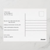 ワイルドフラワー素朴ボホガーデン日付を保存 箔シーズンポストカード (裏面)