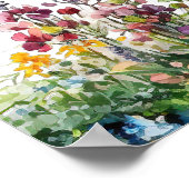 ワイルドフラワー素朴ボホシックフローラベビーシャワー ポスター (角)