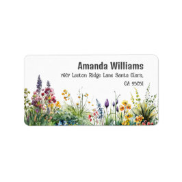 ワイルドフラワー素朴ボホシックフローラベビーシャワー ラベル