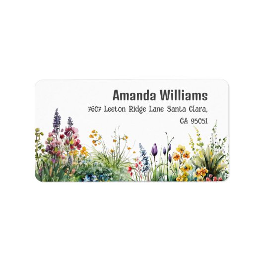 ワイルドフラワー素朴ボホシックフローラベビーシャワー ラベル (正面)