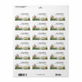 ワイルドフラワー素朴ボホシックフローラベビーシャワー ラベル (フルシート)