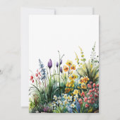 ワイルドフラワー素朴ボホシックフローラベビーシャワー 招待状 (裏面)