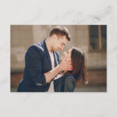 ワイルドフラワー素朴ボホフローラネイビー結婚ズ詳細 エンクロージャーカード (裏面)