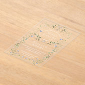 ワイルドフラワー素朴ボホフローラ結婚ズ アクリル招待状 (レイダウン)