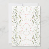 ワイルドフラワー素朴ボホフローラ結婚ズ 招待状 (裏面)