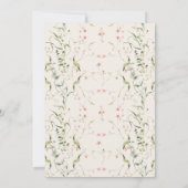 ワイルドフラワー素朴ボホフローラ結婚ズ 招待状 (裏面)