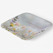 ワイルドフラワー素朴ボホ庭園の結婚式 ペーパープレート (傾斜あり)