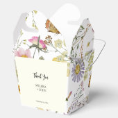 ワイルドフラワー素朴ボホ結婚の フェイバーボックス (オープン)