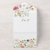 ワイルドフラワー素朴ボホ結婚式招待状 オールインワン招待状 (外側)
