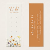 ワイルドフラワー素朴マルチイヤリングディスプレイカード (正面&裏面)