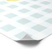 ワイルドフラワー素朴メイソンの瓶の赤ちゃんシャワーのサイン ポスター (角)