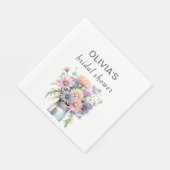 ワイルドフラワー素朴メイソンジャールブライダルシャワー紙 スタンダードランチョンナプキン (角)