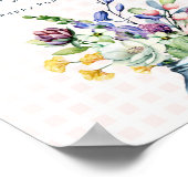 ワイルドフラワー素朴メイソンジャールブライダルリングや輪狩りゲーム ポスター (角)