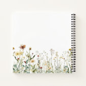 ワイルドフラワー素朴メドウ結婚ズゲストブック ノートブック (裏面)