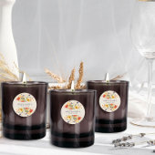 ワイルドフラワー素朴リッチカラフルフローラ結婚ズ ラウンドシール