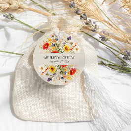 ワイルドフラワー素朴リッチ秋サマーフローラ結婚ズ フェイバータグ