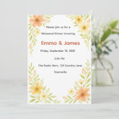 ワイルドフラワー素朴リハーサルディナー招待状 招待状 (スタンド正面)