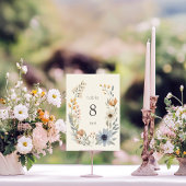 ワイルドフラワー素朴リース庭園の結婚式 テーブルナンバー