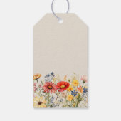 ワイルドフラワー素朴レットラブグロウ結婚式の引き出物 ギフトタグ (裏面)