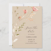 ワイルドフラワー素朴ワイルドフラワー結婚式招待状 招待状 (正面)