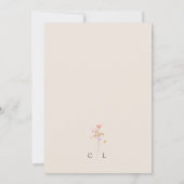 ワイルドフラワー素朴ワイルドフラワー結婚式招待状 招待状 (裏面)