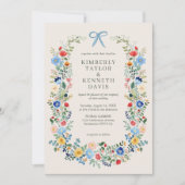 ワイルドフラワー素朴庭園の結婚式招待状 招待状 (正面)