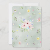 ワイルドフラワー素朴引っ越し祝いパーティーパーティーテンプレート 招待状 (裏面)