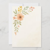 ワイルドフラワー素朴日付カードの保存 セーブザデート (裏面)