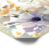 ワイルドフラワー素朴秋カボチャフローラブライダル ポスター (角)