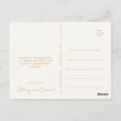 ワイルドフラワー素朴結婚の感謝 ポストカード (裏面)