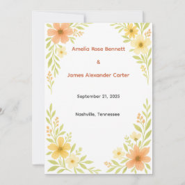 ワイルドフラワー素朴結婚式 プログラム