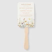 ワイルドフラワー素朴結婚式 プログラム ハンドファン (正面)