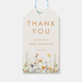 ワイルドフラワー素朴赤ちゃんシャワー好意ギフトラベル ギフトタグ